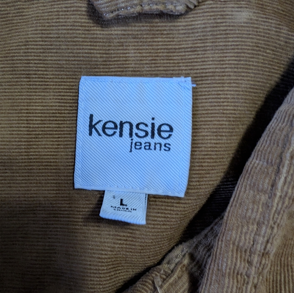 NWT Kenzie Jeans Brown Corduroy Women's Button-Up Shirt Size L - Picture 6 of 8